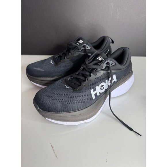 Hoka One One Bondi 8 Black White Sneakers Women's EU 41 1/3 US 9 New - Picture 4 of 8